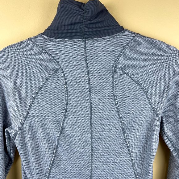 Lululemon Gray Striped Athleisure Half-Zip Jacket 4 - Picture 7 of 9